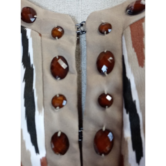 VTG Scott Taylor Fashion Jacket Women's Petite Size Medium Beaded Dress Coat 90s - Picture 8 of 10